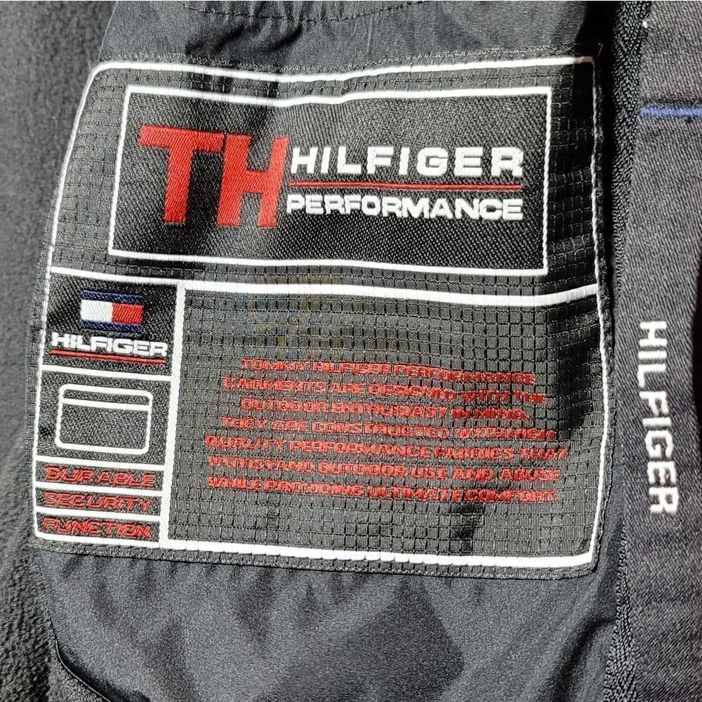 Tommy Hilfiger Performance Blue Hooded Windbreaker Winter Coat